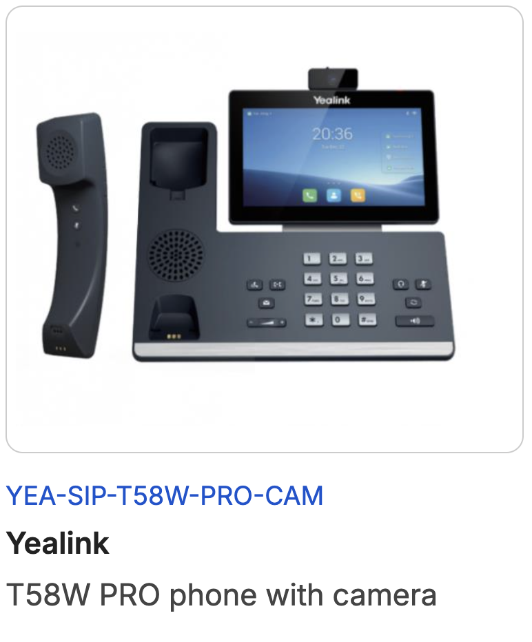 Yealink T58W PRO with CAM